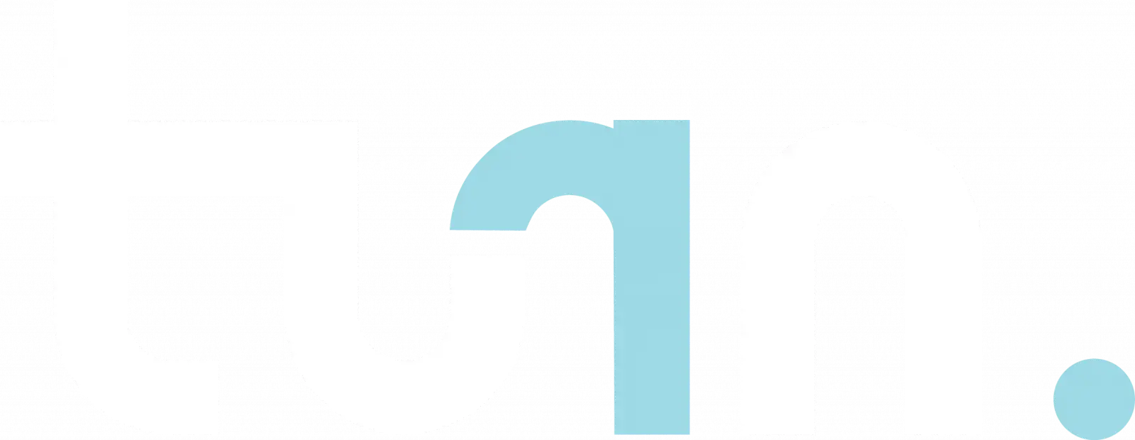 Turn full-color logo with white lowercase letters and light blue accent on black background